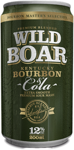 Wild Boar Bourbon & Cola 12% Can 4X200ML