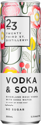 Twenty Third Street Rose Vodka & Soda Can 24X300ML