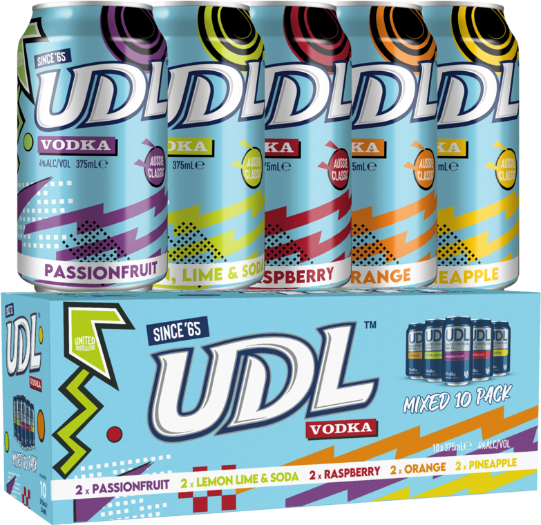 UDL Vodka Mixed Pack 10X375ML Liquor Legends