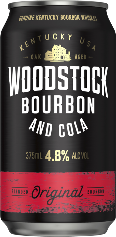 null Woodstock Bourbon & Cola 4.8% Can 6X375ML