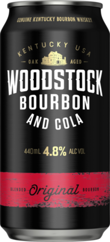 null Woodstock Bourbon & Cola 4.8% Can 10X375ML