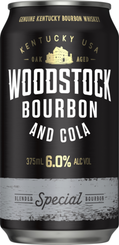 null Woodstock Bourbon & Cola 6% Can 6X375ML