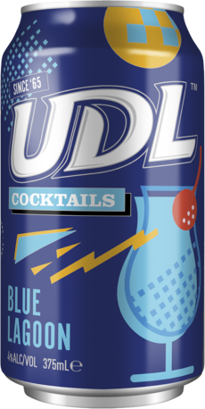 UDL Vodka Cocktail Blue Lagoon Can 4X375ML