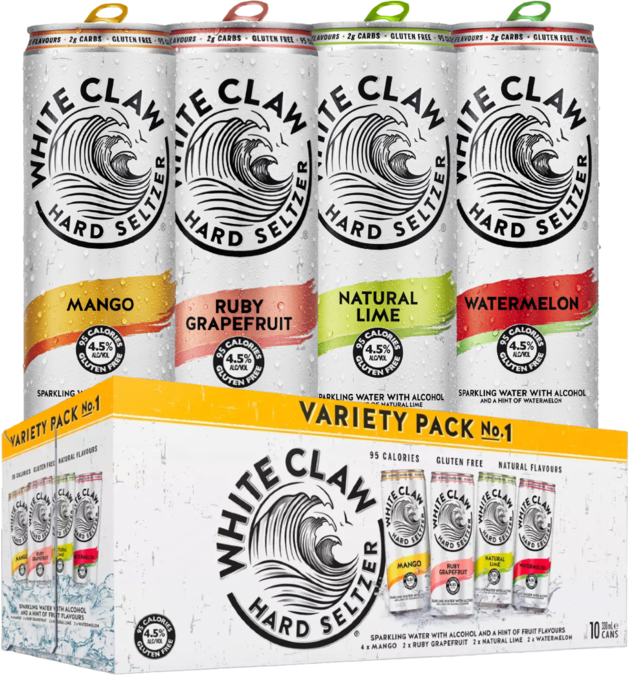 White Claw Seltzer Variety 4.5 NO.1 Can 10X330ml Liquor Legends