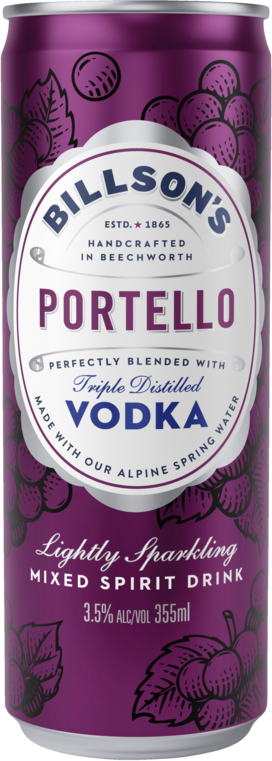 Billsons Vodka & Portello Can 4X355ML