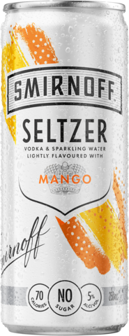 Smirnoff Seltzer & Mango 5% Can 4X250ML