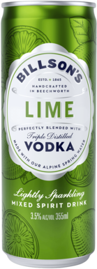Billson's Vodka & Lime Can 24X355ML