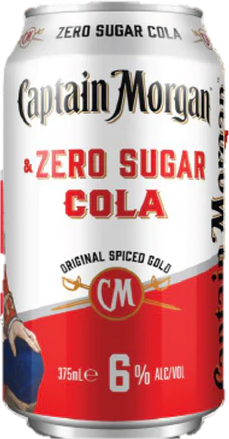 Captain Morgan & Cola Zero Sugar 6% 24X375ML