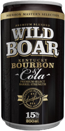 Wild Boar 15% Bourbon Can 4X200ML