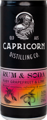 Capricorn Rum & Soda Grapefruit/Lime Can 24X250ML