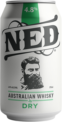 Ned Kelly Whisky & Dry 4.8% Can 4X375ML
