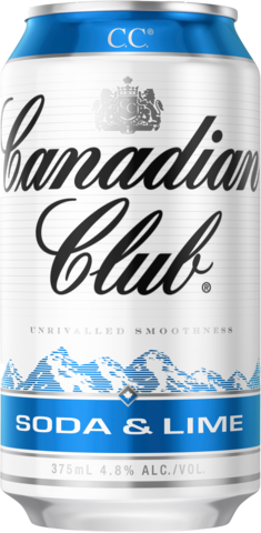Canadian Club Soda & Lime 4.8% Can 1X375ML