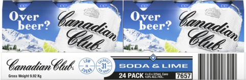 Canadian Club Soda & Lime 4.8% Can 1X375ML