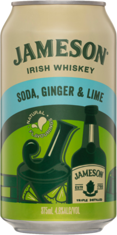 Jameson Soda Ginger & Lime 4.8% Can 6X375ML