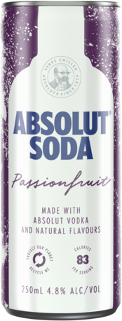 Absolut Soda & Passionfruit Can 4X250ML