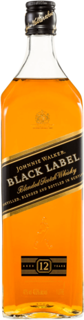 Johnnie Walker Black Label  Blended Scotch Whisky Aged 12 Years 1L