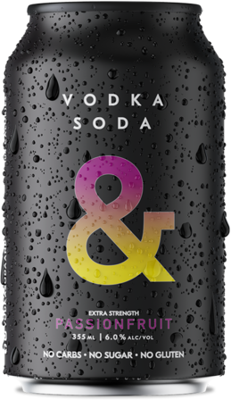 Ampersand Vodka Soda & Passionfruit Can 4X330ML