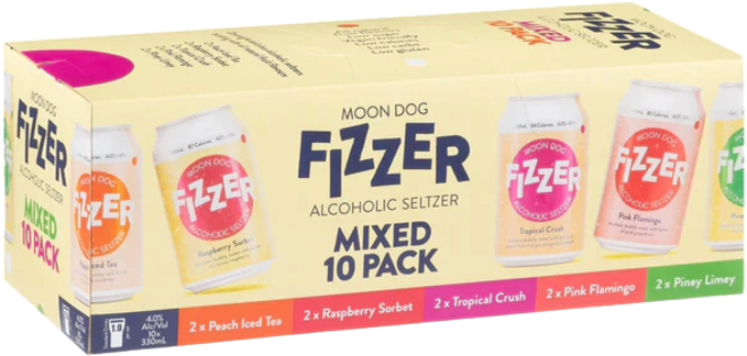 Moon Dog Fizzer Mega Mixed Pack Can 10X330ML