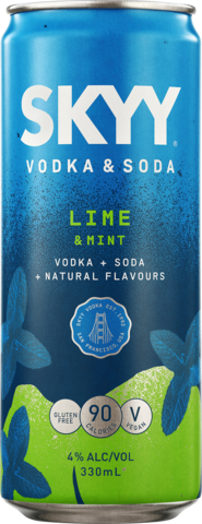 Skyy Soda Lime & Mint 4% Can 24X330ML