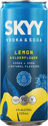 Skyy Soda Lemon & Elderflower 4% Can 1X330ML