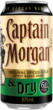 Captain Morgan Rum & Dry 6% Can 6X375ML