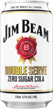 Jim Beam White Double Serve Bourbon & Zero Cola 6.7% Can 6X375ML
