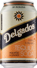 Delgados Pineapple & Ginger Tequila Soda Can 4X330ML