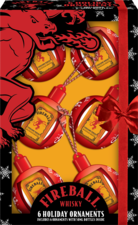 Fireball Cinnamon Whiskey Christmas Ornaments Gift Pack 6X50ML