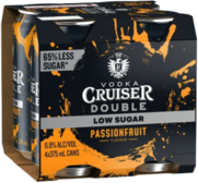 Vodka Cruiser Double Low Sugar Passionfruit 6.8% Can 4X375ML