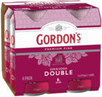 Gordons Double Pink & Soda Can 4X375ML