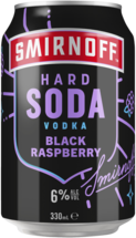 Smirnoff Hard Soda Black Raspberry 6% Can 4X330ML