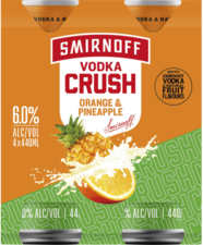 Smirnoff Crush Orange & Pineapple 6% Can 4X440ML