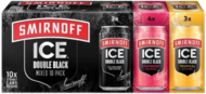 Smirnoff Ice Double Black Mixed Can 10X375ML