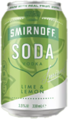 Smirnoff Soda Lime & Lemon 3.5% Can 10X330ML