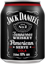 Jack Daniels American Serve & Cola Can 10X250ML