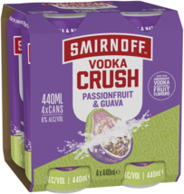 Smirnoff Crush Passionfruit & Guava 6% Can 4X440ML