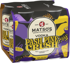 Matsos Vodka Pash Pine Crush Can 4X330ML