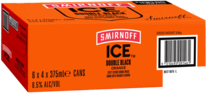 Smirnoff Ice Double Black 6.5% Orange Crush Can 24X375ML