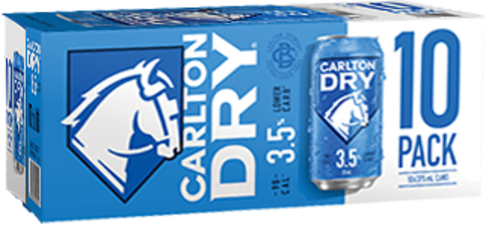 Carlton Dry Mid 3.5% Can 10X375ML