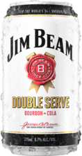 Jim Beam White Double Serve Bourbon & Cola 6.7% Can 10X375ML