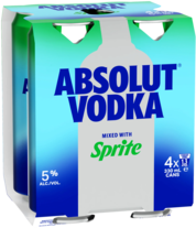 Absolut Vodka & Sprite 5% Can 4X330ML