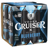 Vodka Cruiser Blueberry 10% Can 4X200ML