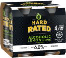 Hard Rated Lemon Lime 6% Can 4X330ML