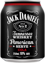 Jack Daniels American Serve & Cola Can 4X250ML