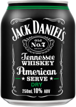 Jack Daniels American Serve & Dry Can 4X250ML