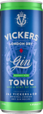 Vickers Gin & Tonic Can 4X250ML