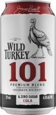 Wild Turkey 101 Bourbon & Zero Cola Can 10X375ML