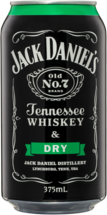 Jack Daniels Tennessee Whiskey & Dry Can 4X375ML