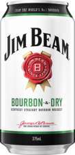 Jim Beam White Label Bourbon & Dry Can 6X375ML