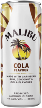 Malibu & Cola Can 4X250ML